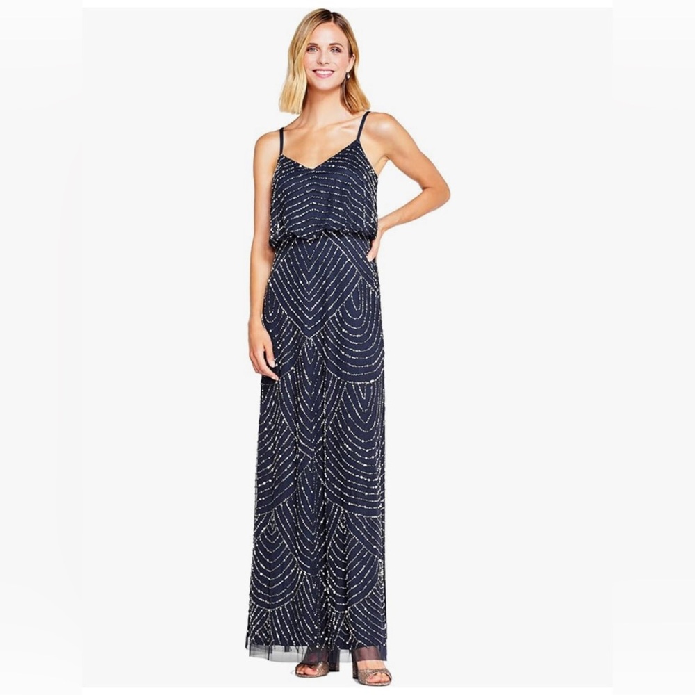 Adrianna Papell Macy beaded gown -UK 10 = US 6